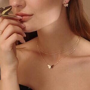 Neiman Marcus 18k Gold Plated Butterfly Necklace